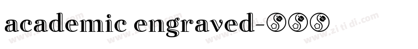 academic engraved字体转换